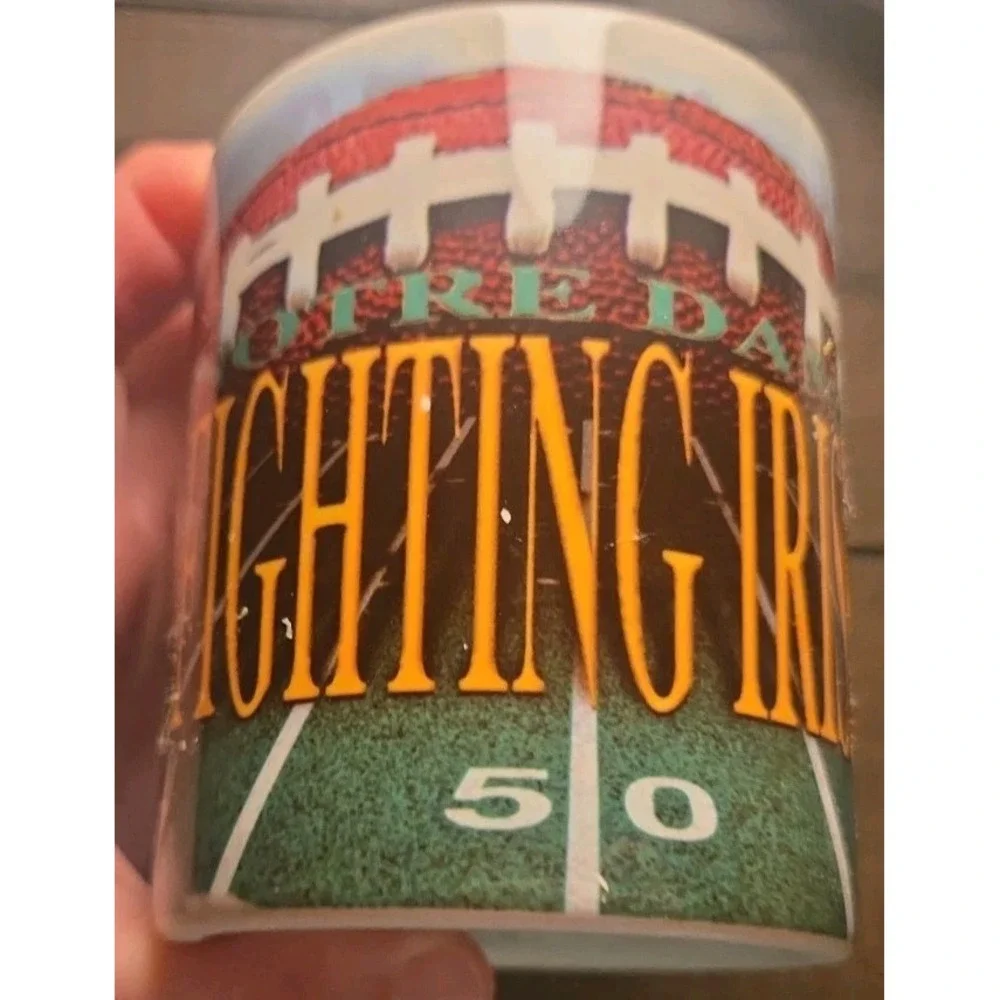NOTRE DAME  FIGHTING IRISH Football Mug Coffee Tea HF Coors USA Made